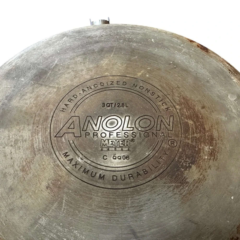 Anolon Professional Meyer 3 Quart Hard Anodized Nonstick Saucepan‎ Charcoal Gray